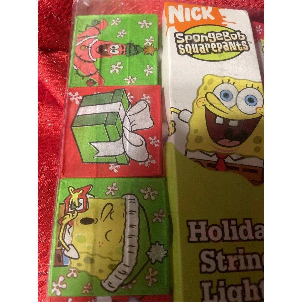 NEW SpongeBob Squarepants Christmas Holiday String Lights 2006